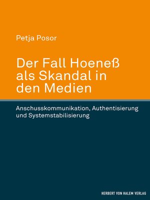 cover image of Der Fall Hoeneß als Skandal in den Medien